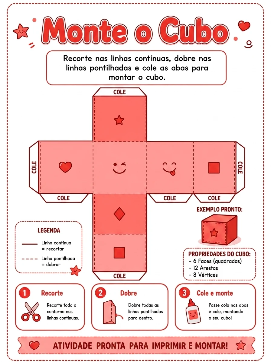 Cartaz e Molde do Cubo
