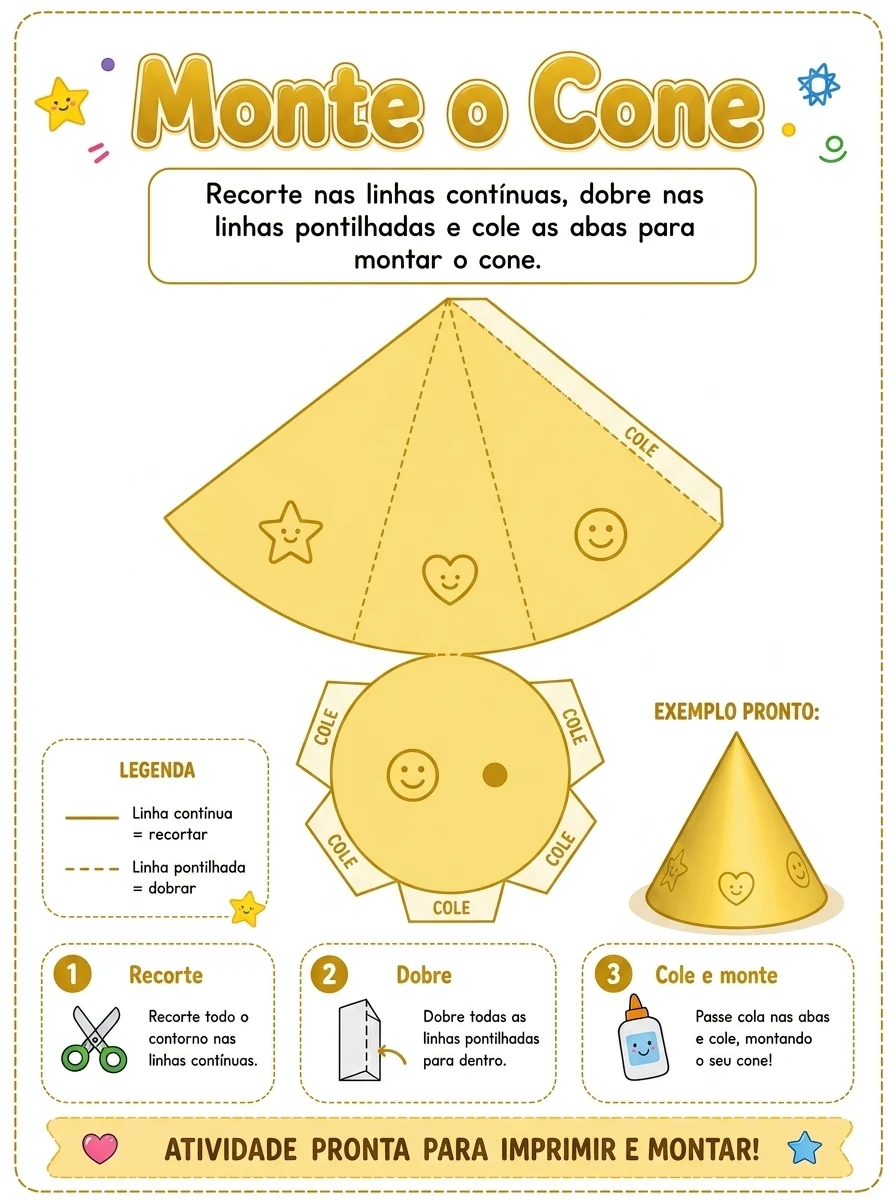 Cartaz e Molde do Cone